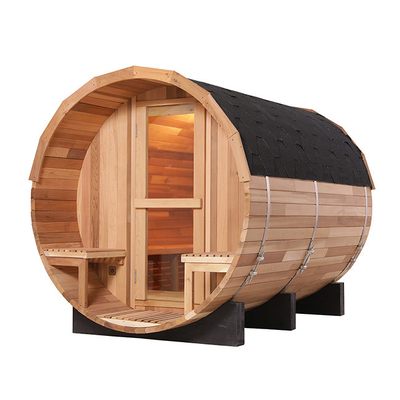 Canada Red Cedar Wood ห้องซาวน่าบาร์เรลกลางแจ้ง 180x240cm