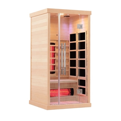 1350W Deluxe Low Emf Far Infrared Sauna Room ขนาด 1 คนสะดวกสบาย