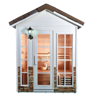 Waterproof 3 Person Finnish ซาวน่าแห้งกลางแจ้ง Backyard