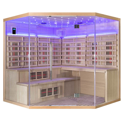 6 คนยืนขึ้นห้องซาวน่าอบไอน้ำอินฟราเรด 110V-240V สำหรับ Apartment
