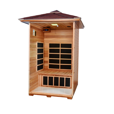 แคนาดา Hemlock ไม้ Handle Outdoor Dry Sauna ขนาด 2 คน