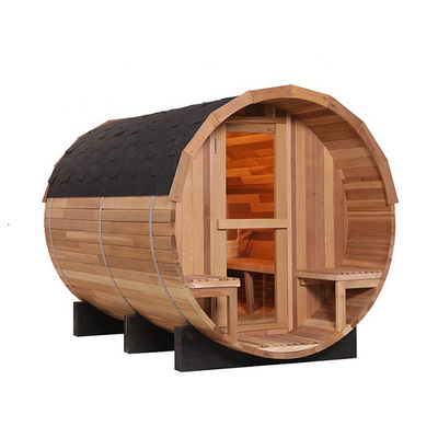 Canada Red Cedar Wood ห้องซาวน่าบาร์เรลกลางแจ้ง 180x240cm