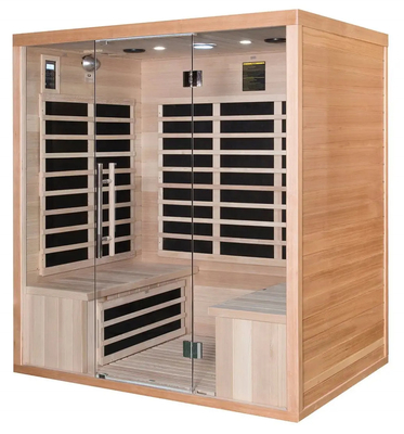 Red Cedar Wood Carbon Panel ห้องซาวน่าอินฟราเรดสำหรับบ้าน 4 ท่าน