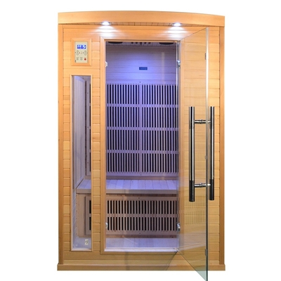 หน้าแรก 2 คน Far Infrared Sauna ไม้เนื้อแข็ง 1750W Power