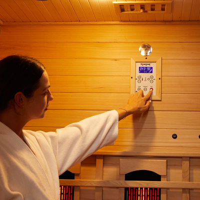 ห้องอบไอน้ำซาวน่าไม้อินฟราเรดรวมแคนาดา Red Cedar