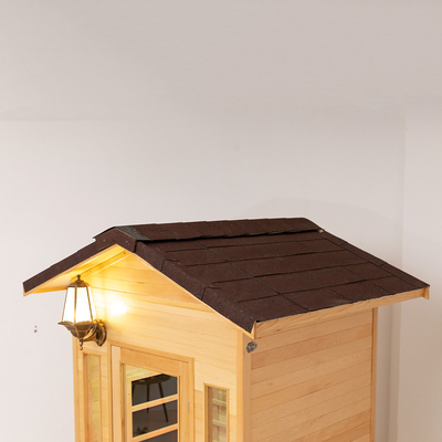 Canada Hemlock Wooden Outdoor Full Spectrum ห้องซาวน่าอินฟราเรด 2 คน Size