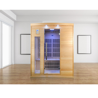 Hemlock Solid Wood Dry Far Infrared Sauna สำหรับบ้านขนาด 3 คน
