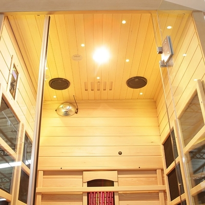 1350W Deluxe Low Emf Far Infrared Sauna Room ขนาด 1 คนสะดวกสบาย