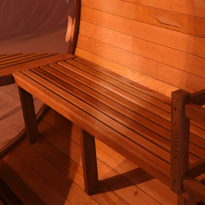 ไม้ทึบ Hemlock 4 คนกลางแจ้ง Steam Barrel Sauna Traditional