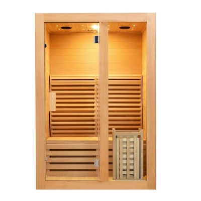 Hemlock Wood One Person Sauna Steam Room Traditional