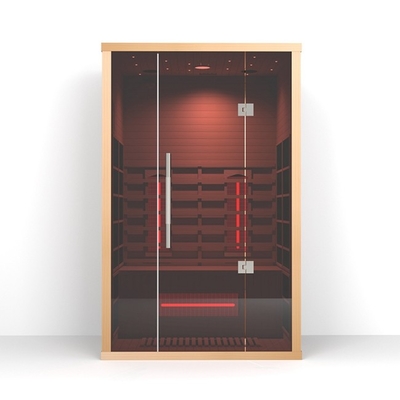 Hemlock / Red Cedar Indoor 2 คนอินฟราเรดซาวน่าสำหรับบ้าน