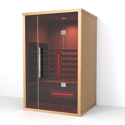 Hemlock / Red Cedar Indoor 2 คนอินฟราเรดซาวน่าสำหรับบ้าน