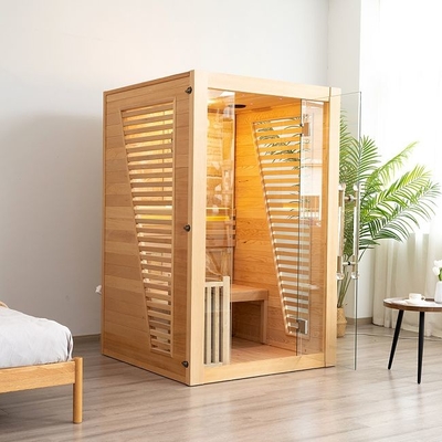 Red Cedar Wooden Home Indoor Traditional Steam Sauna สำหรับ 2 ท่าน