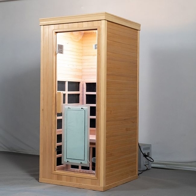 Canadian Hemlock Wooden Full Spectrum Far Infrared Sauna Room หนึ่งคน
