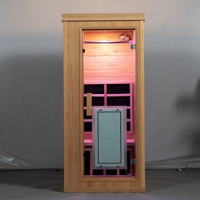 Canadian Hemlock Wooden Full Spectrum Far Infrared Sauna Room หนึ่งคน