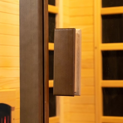 Hemlock Wood Indoor Home Full Spectrum Sauna 2 คนขนาด OEM ที่ยอมรับได้
