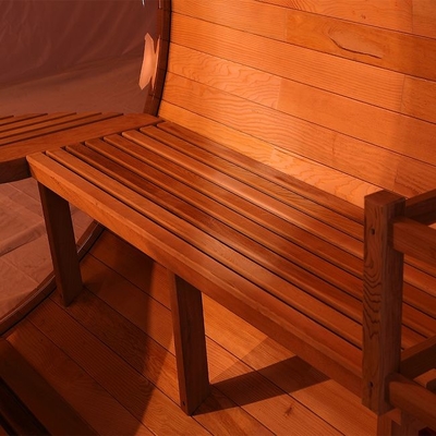 ห้องซาวน่า Cedar Barrel ความจุขนาดใหญ่กลางแจ้งพร้อมเครื่องทำความร้อนไฟฟ้า
