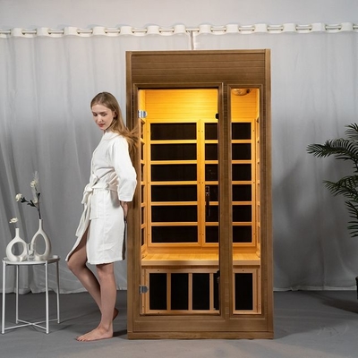 หน้าแรก Hemlock Wood Carbon Fiber Heating Far Infrared Sauna Cabin 2 Person