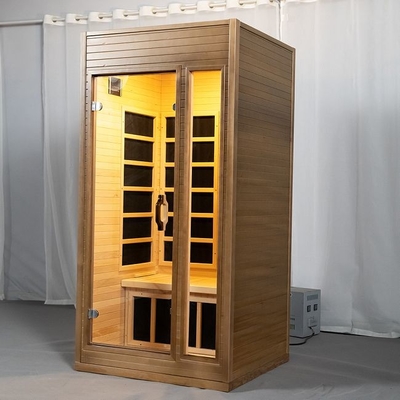 หน้าแรก Hemlock Wood Carbon Fiber Heating Far Infrared Sauna Cabin 2 Person