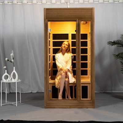 หน้าแรก Hemlock Wood Carbon Fiber Heating Far Infrared Sauna Cabin 2 Person