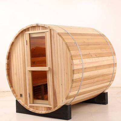 ไม้เนื้อแข็งแบบดั้งเดิมเครื่องทำความร้อน Barrel ซาวน่าอบไอน้ำกลางแจ้ง 8 คน