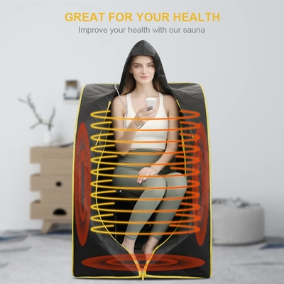 1050W Home Full Body สำหรับ 1 คนขนาดแบบพกพาซาวน่าอินฟราเรดพร้อมหมวก