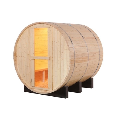 Hemlock Wood Home Commercial Outdoor Tradtional Steam Barrel Sauna สำหรับ 6 ท่าน