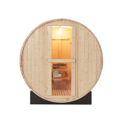 Hemlock Wood Home Commercial Outdoor Tradtional Steam Barrel Sauna สำหรับ 6 ท่าน