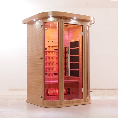 Deluxe Solid Wood Full Spectrum And Carbon Heater ซาวน่าอินฟาเรด 2 คนในร่ม