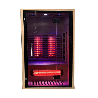 Canadian Hemlock / Red Cedar Material ซาวน่าอินฟราเรด EMF ต่ำความจุ 100 - 178 กก
