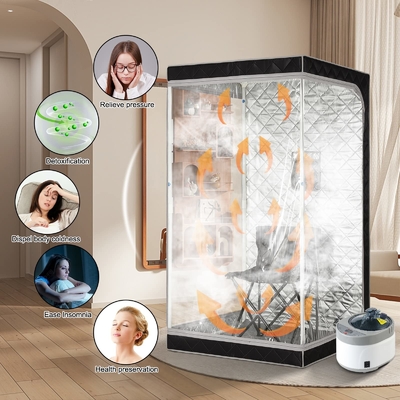หน้าต่างโปร่งใส Sauna Steam พกพา ประหยัดเวลาสําหรับ Gym หรือ Sauna Salon ผล