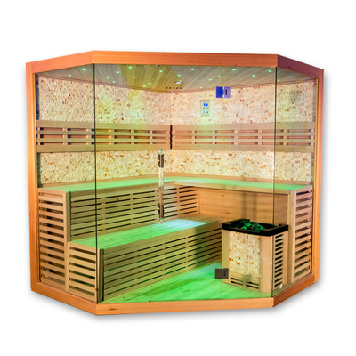1750W เฮมล็อค เซดาร์ ห้องซาวน่าบ้าน พร้อมระบบความปลอดภัยคอมพิวเตอร์ 8 มม.