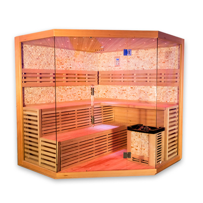 1750W เฮมล็อค เซดาร์ ห้องซาวน่าบ้าน พร้อมระบบความปลอดภัยคอมพิวเตอร์ 8 มม.