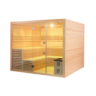 ห้องซาวน่าสเตมธรรมดา Premium Hemlock ห้องซาวน่าสเตมแห้งในห้อง