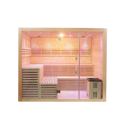ห้องซาวน่าสเตมธรรมดา Premium Hemlock ห้องซาวน่าสเตมแห้งในห้อง