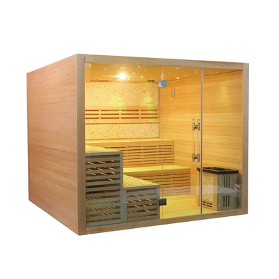 ห้องซาวน่าสเตมธรรมดา Premium Hemlock ห้องซาวน่าสเตมแห้งในห้อง