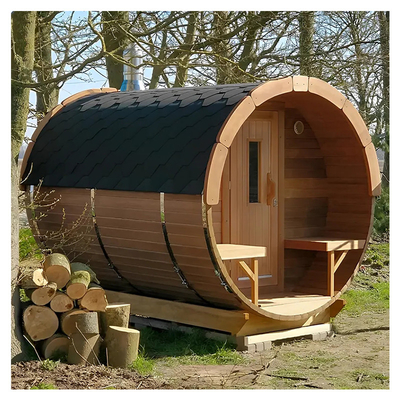 โมเดิร์น Outdoor กันน้ํา ซัลติกวู้ด Sauna 2 - 6 คน เตาอบร้อน Sauna บาร์เรล
