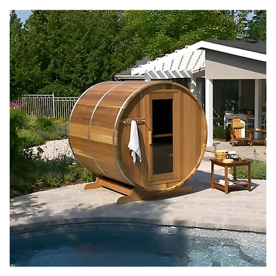 โมเดิร์น Outdoor กันน้ํา ซัลติกวู้ด Sauna 2 - 6 คน เตาอบร้อน Sauna บาร์เรล