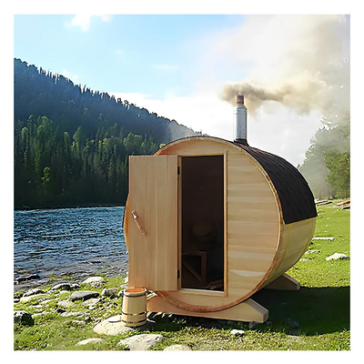 ไม้กลางแจ้งแคนาดา เซดร์แดง บาร์เรลควาย Sauna กับเตาอบร้อน