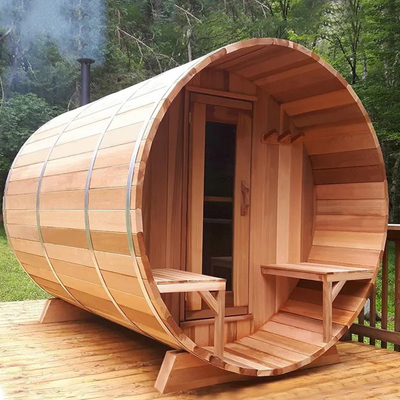 ไม้กลางแจ้งแคนาดา เซดร์แดง บาร์เรลควาย Sauna กับเตาอบร้อน
