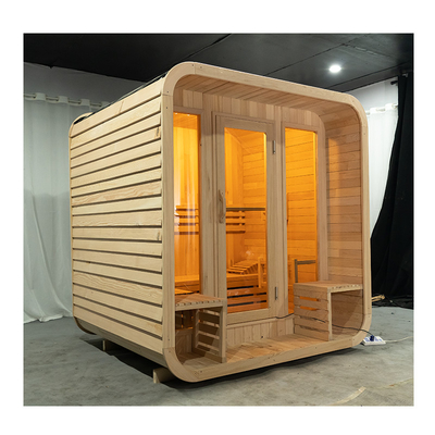 ซีดาร์ Custom Outdoor Dry Sauna สําหรับ 5-6 คน 220 วอลต์ หัวหินไม้ 8 มม.