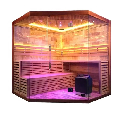 1750W เฮมล็อค เซดาร์ ห้องซาวน่าบ้าน พร้อมระบบความปลอดภัยคอมพิวเตอร์ 8 มม.