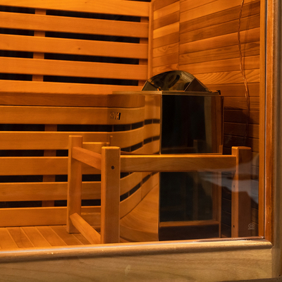 แผนควบคุมจอสัมผัส 6KW เตาอบอบอุ่น ห้องสาวน่าสเตม Hemlock / ห้องสาวน่าสเตม Red Cedar ด้วยไฟ LED