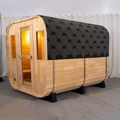 ปรับระบายอากาศ Hemlock Sauna กลางแจ้งแห้ง ด้วยระบบดนตรี Bluetooth