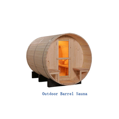 Smartmak Household Pine Wood Burning Barrel ซาวน่าห้องอบไอน้ำกลางแจ้ง