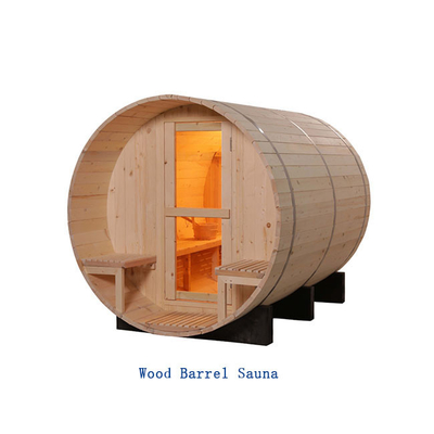 Smartmak Household Pine Wood Burning Barrel ซาวน่าห้องอบไอน้ำกลางแจ้ง