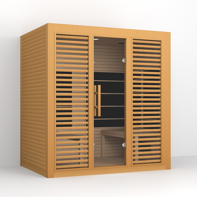 2700W Hemlock Wood 4 คน Far Infrared Sauna ลดน้ำหนัก