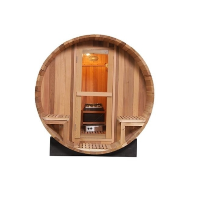 Family Healthcare 4 Person Barrel Sauna ห้องซาวน่าไม้ซีดาร์กลางแจ้ง