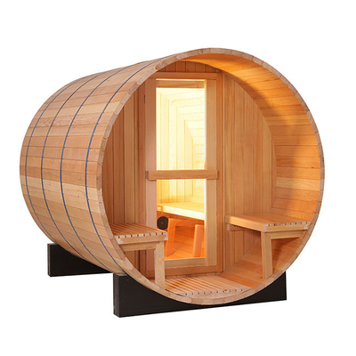 ห้องซาวน่าถังไม้ Hemlock ของแคนาดากลางแจ้ง 4500W