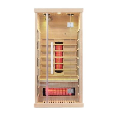 Full Spectrum 1 คนส่วนบุคคล Far Infrared Sauna Solid Wood